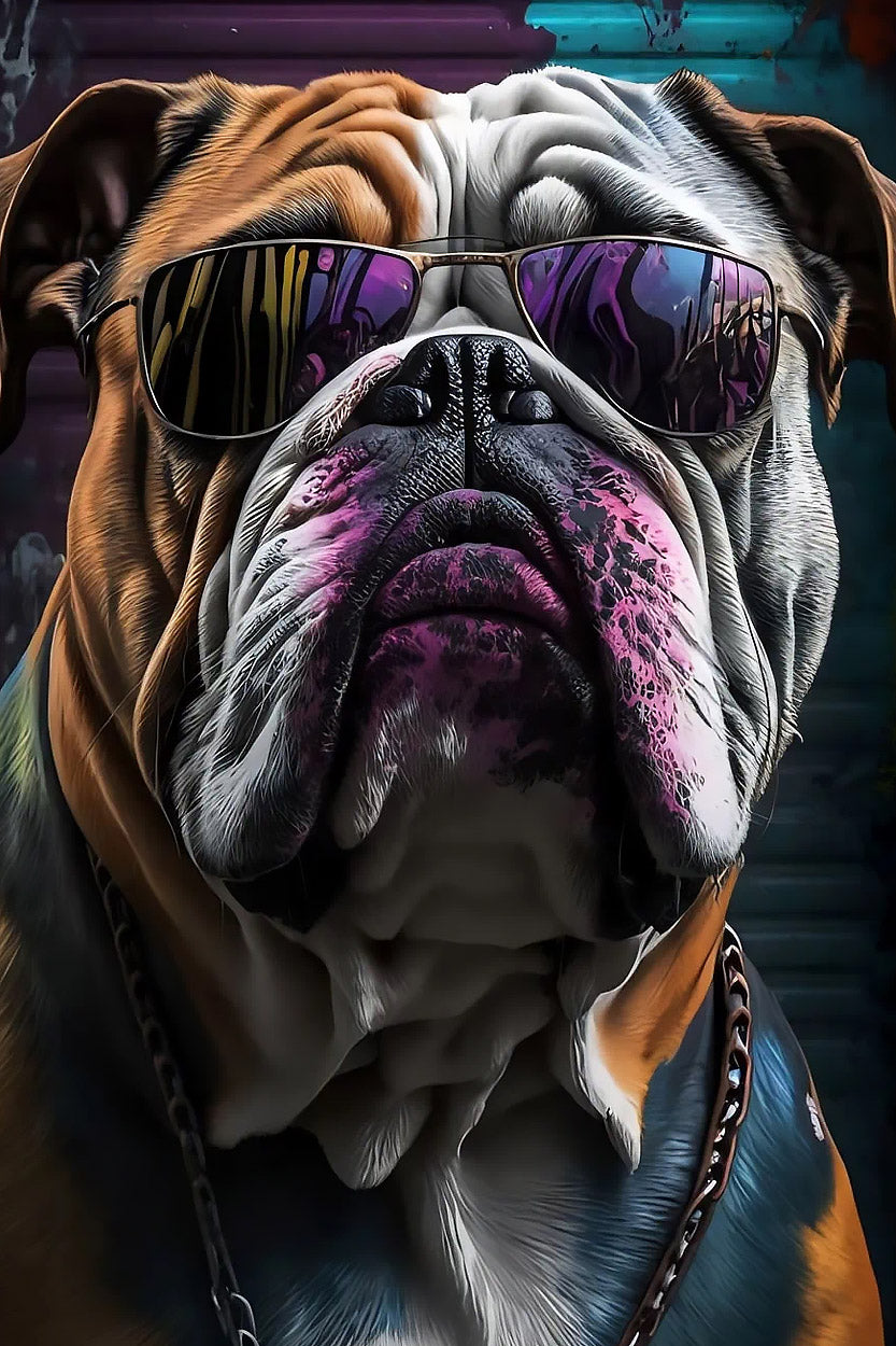 Cool Bulldog Art-Print