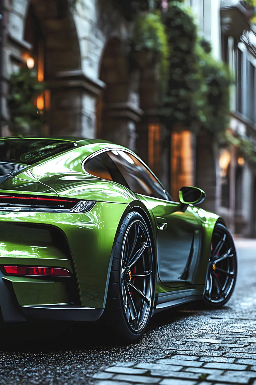 Porsche-911 GT-Turbo Green Art-Print