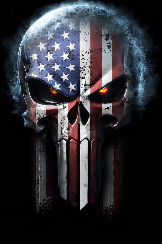 American Skull Art-Print