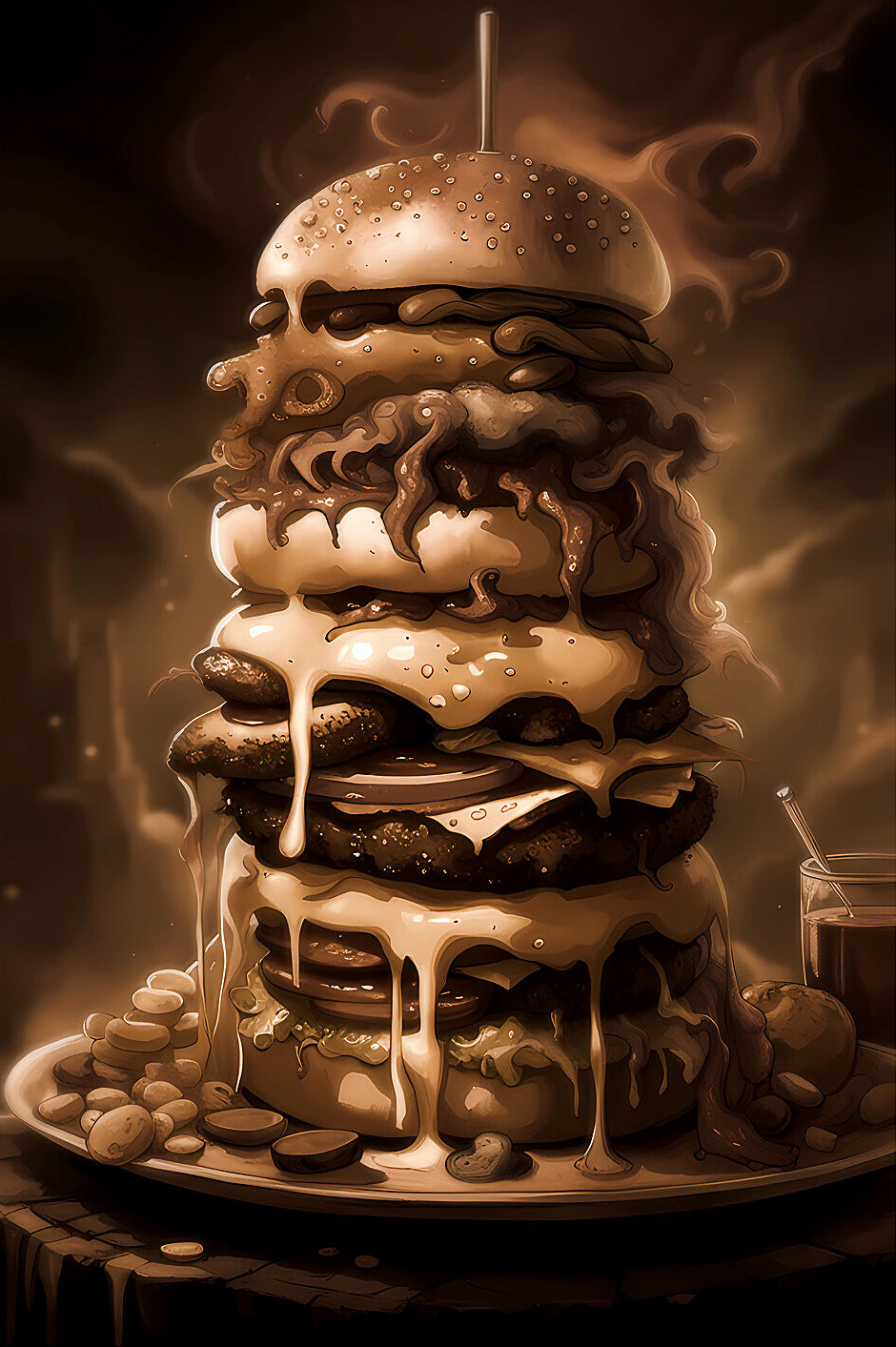 King Of Burgers Art-Print