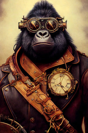 Gorilla-Steam-Punk Art-Print